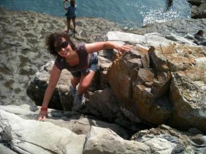 In my element - after a dip in the sea this summer in Dorset